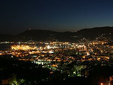 La Spezia - City at night, the view from the hill